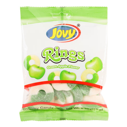 jovy rings - green apple - 5oz - bulk  -- 24 per case