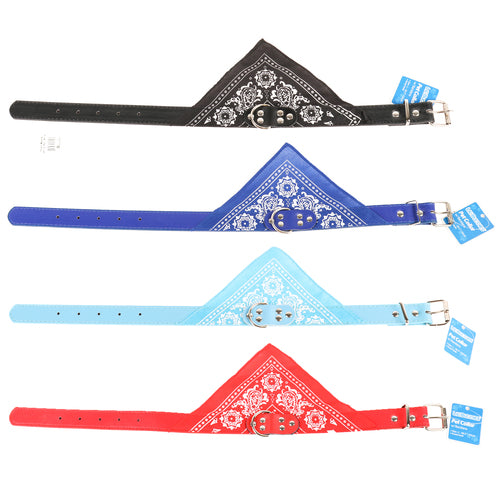 lil buddies pet collar - bandana & asst colors - 96 pieces -- 24 per box