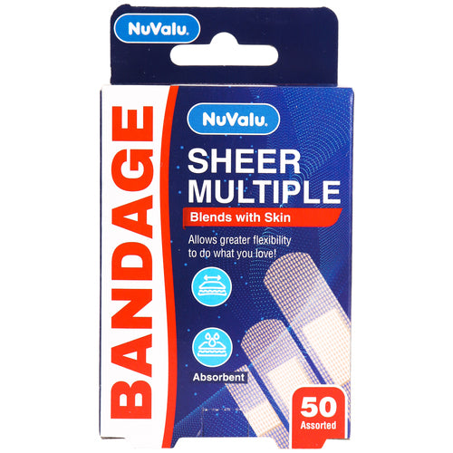 bandage sheer 50pc assortment - nuvalu -- 24 per case