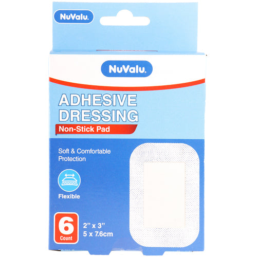 nuvalu dressing adhesive bandages - 2 x 3 - 24 pack -- 24 per case