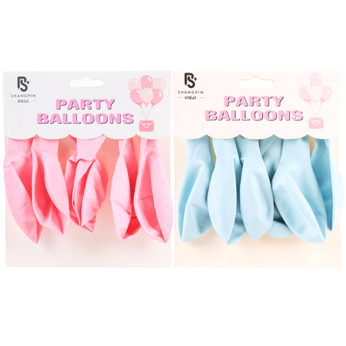 party balloons asst color 6pcs -- 12 per box