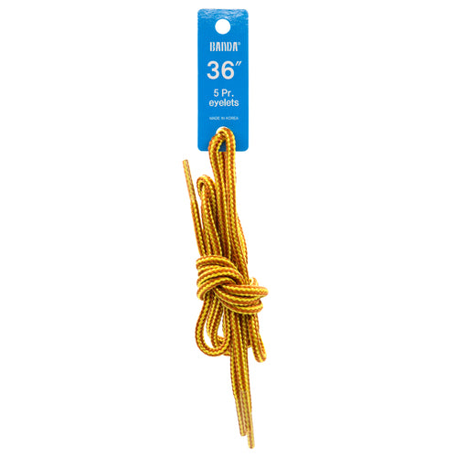 tan and gold 36 inch shoelaces - bulk  -- 12 per box