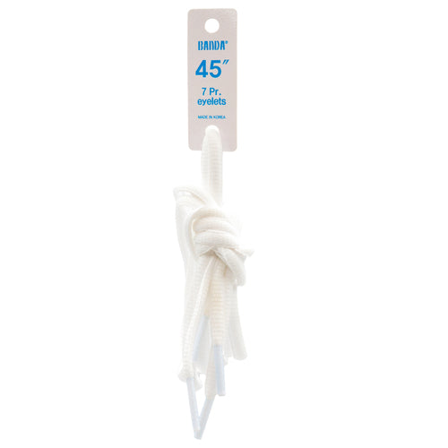 shoelace oval white 45''  - bulk -- 12 per box