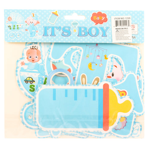 baby shower garland decoration - boy  -- 12 per box