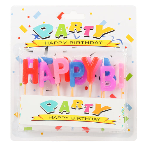 party candles - happy birthday  - bulk -- 24 per box