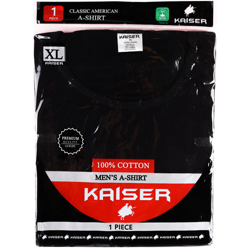 men's black cotton a-shirts - xl  -- 12 per box