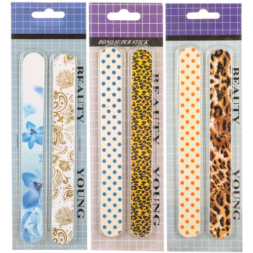 assorted nail files - 2 pieces set -  -- 12 per box