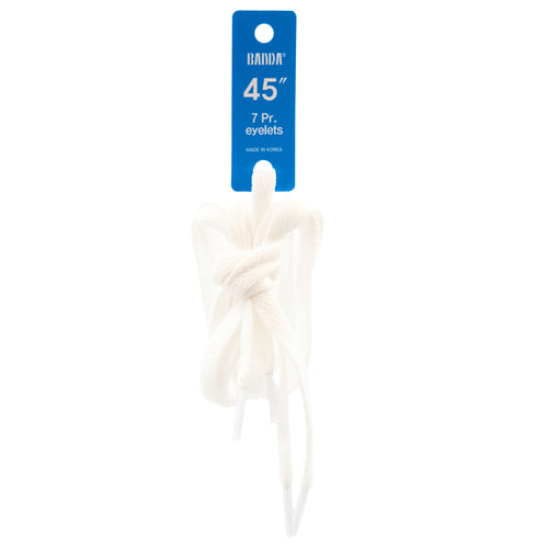 flat white shoelaces 45'' - bulk  -- 12 per box