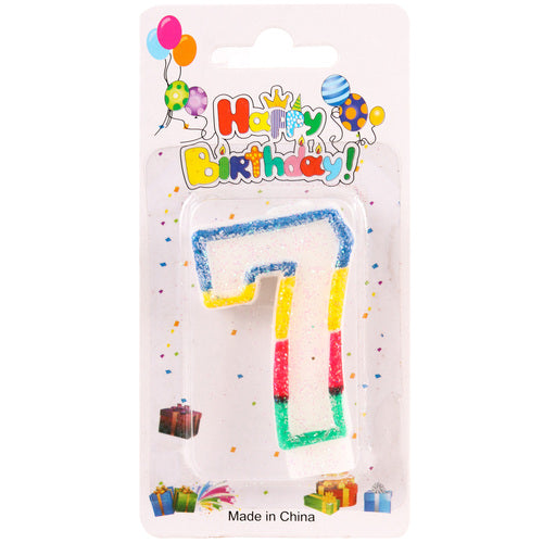 birthday candle number 7  - bulk -- 12 per box