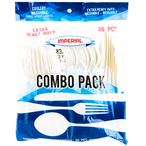 plastic cutlery combo - 36ct - imperial h/d -- 48 per case