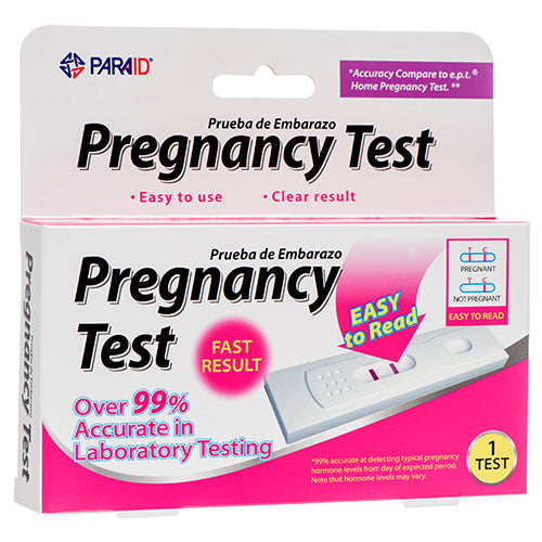 paraid pregnancy test - 99% accurate -- 24 per case