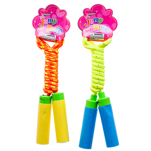 toy jump rope on hanging card 2.2m asst color -- 36 per box