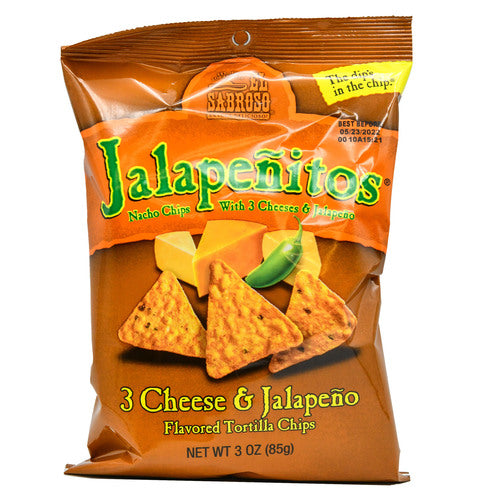 el sabroso cheese & jalapeno chips - 3 oz -- 12 per case