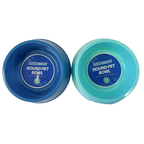 lil buddies single pet bowls - round  -- 24 per case