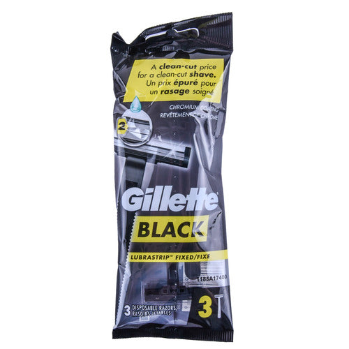 gillette 16 black fixed razor - - bulk 16 pack -- 16 per case