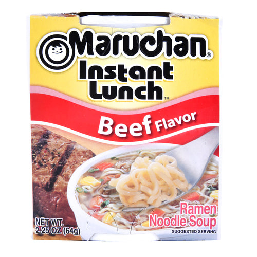 maruchan instant lunch beef cup noodle -- 12 per case