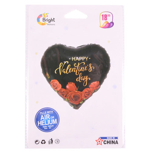 hv foil balloon 18 happy valentines day -- 12 per box