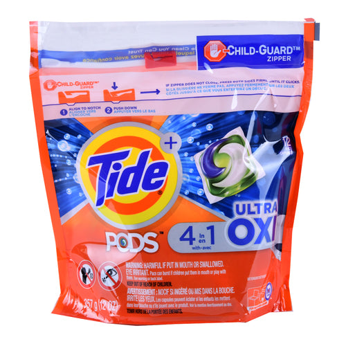 tide pods ultra oxi liquid laundry detergent 12 ct -- 6 per case