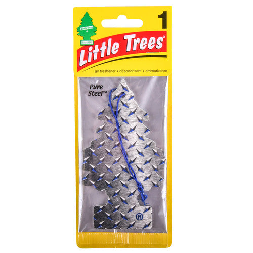 little trees car freshener - pure steel  -- 24 per box