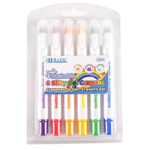 bulk gel crayons - 6 colors  -- 24 per box