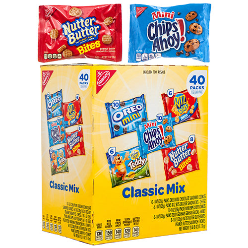 nabisco classic mix variety pack 40pk -- 40 per case