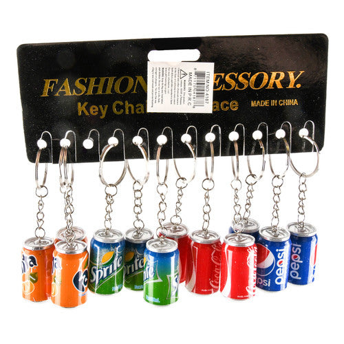 key chain soda cans - 12 pcs  -- 12 per box