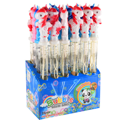 toy unicorn bubble set 24 pcs -- 24 per box