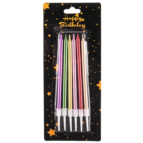 happy birthday candles - 6 pieces per pack -  -- 24 per box