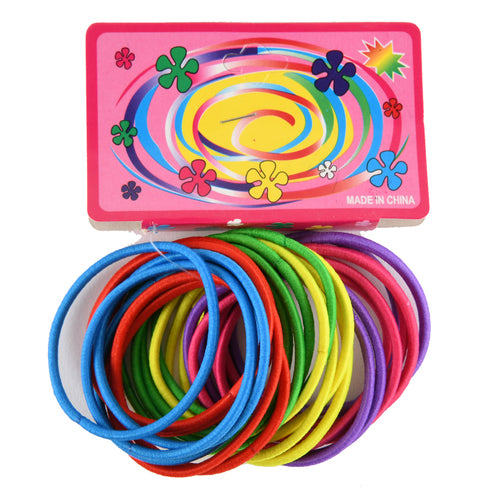 small neon hair ties - - 1200 per case -- 12 per box