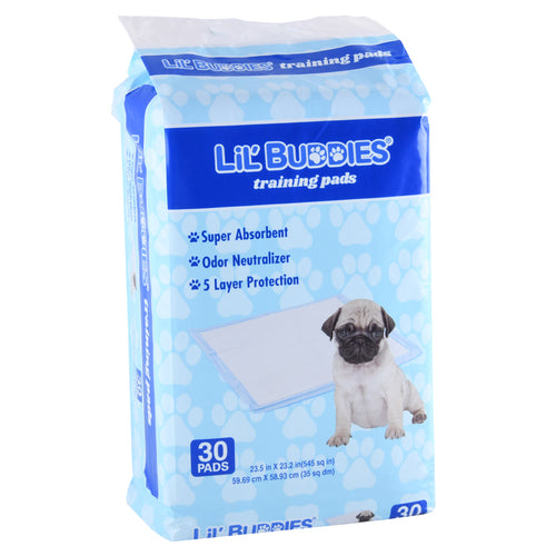 lil buddies pet training pads - scented - 30ct - blue 28g 23.5 inx 23.2 in -- 18 per case