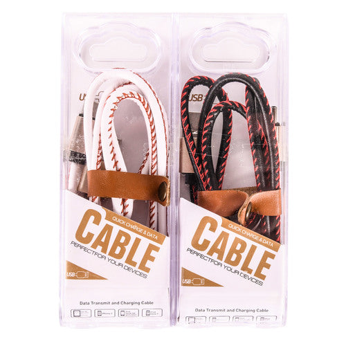 charging cable type c with line clip - assorted colors  -- 12 per box