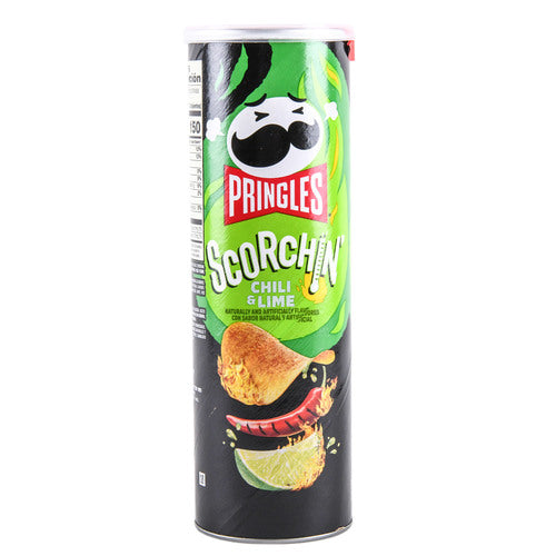 pringles scorchin chili & lime crisps  -- 14 per case