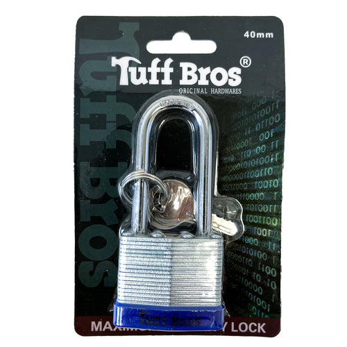 40mm long shank padlocks - durable laminated -- 12 per box