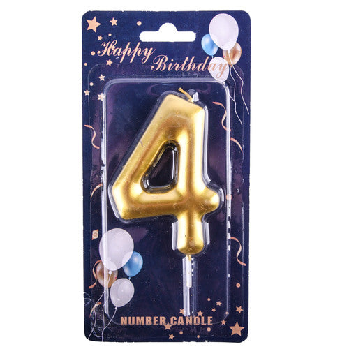 birthday candles #4 assorted colors  -- 12 per box