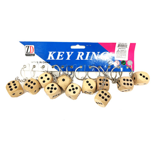 dice keychains - #1627  -- 12 per box