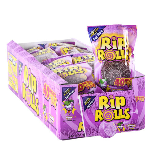 rip rolls grape - 1.4 oz  -- 24 per box