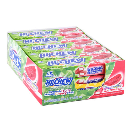 hi-chew fruit chews watermelon - 1.76 oz aa pack -- 15 per box