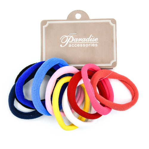 hair tie pony tail med pastel mix color h1942r -- 12 per box