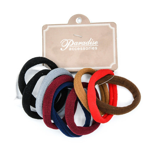 hair tie pony tail med mix colors h1942dk -- 12 per box