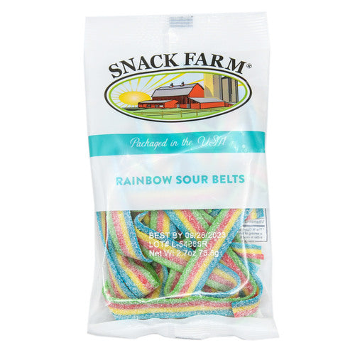 rainbow sour belts - - 2.75 oz -- 6 per box