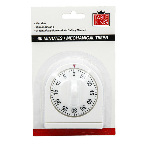 table king kitchen timer - mechanical - 60 minutes -- 24 per box