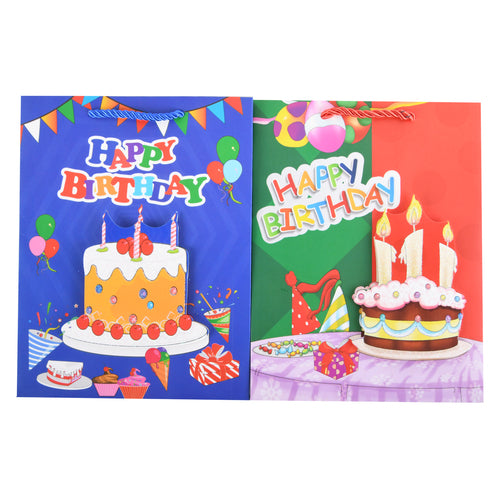 small assorted designs birthday gift bags  -- 12 per box