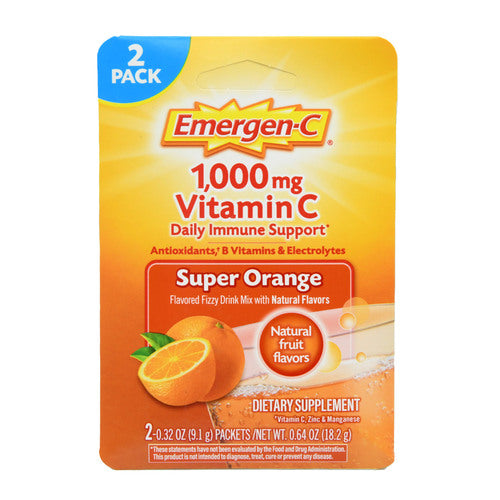 emergen-c super orange 2 pack - 36 packets per case -- 36 per case