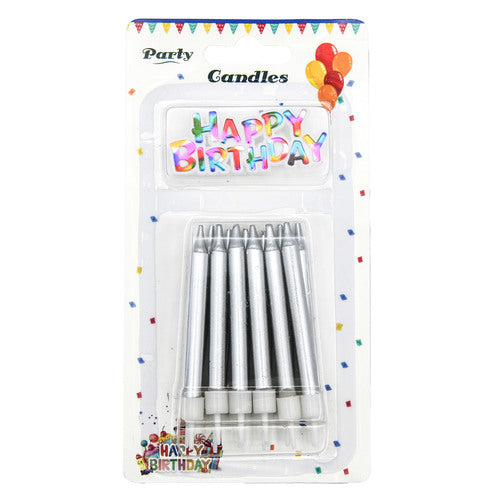 birthday candles silver and gold - personalizable  -- 12 per box