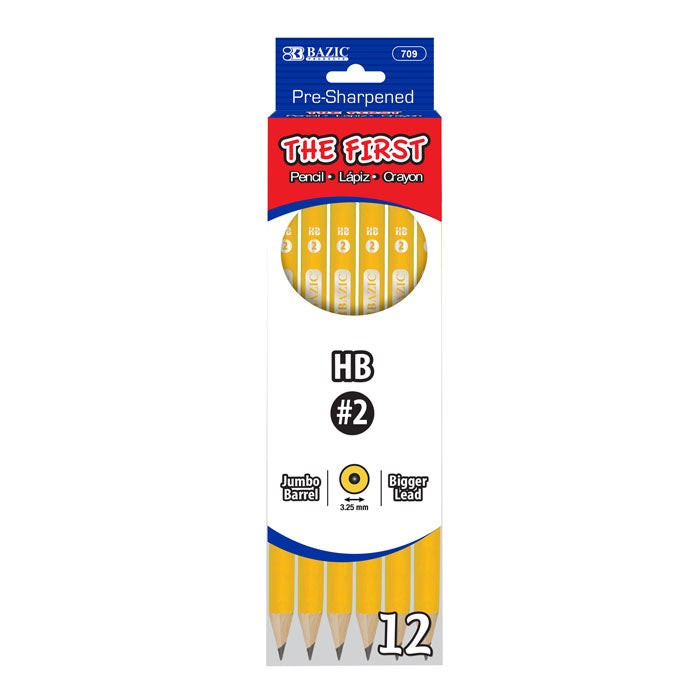 2 the first jumbo premium yellow pencil 12 pack -- 12 per box