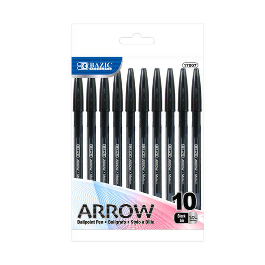 arrow black stick pen 10 pack -- 24 per box