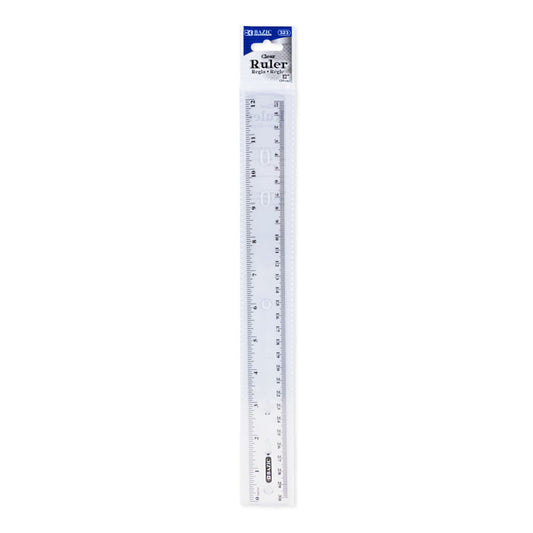 12 inch 30cm clear ruler -- 24 per box