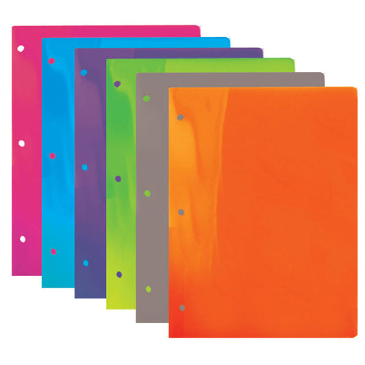 bazic translucent 2-pocket poly portfolio -- 48 per case