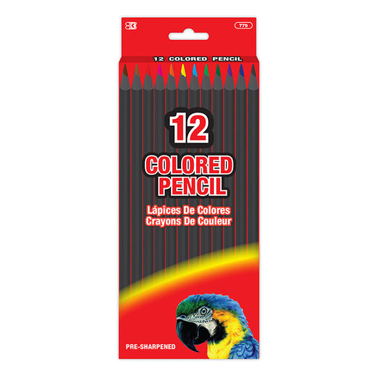 12 colored pencils -- 24 per box