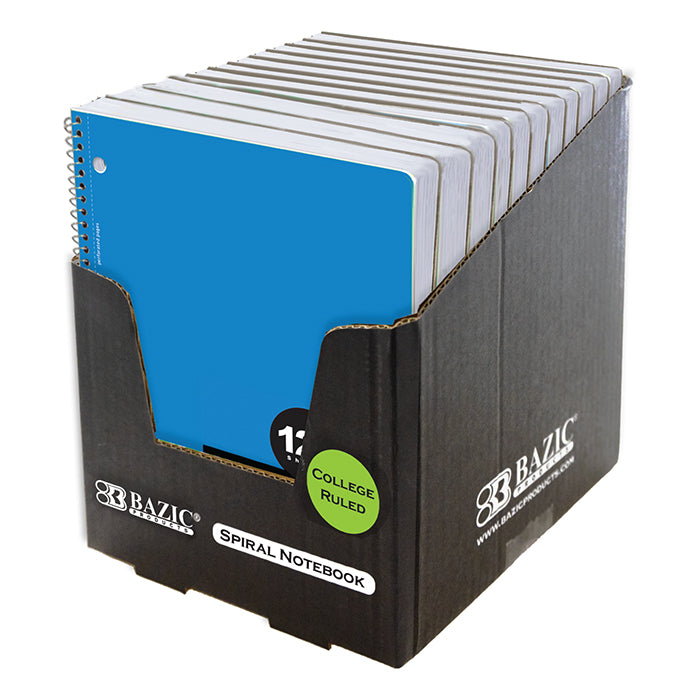 c r 120 ct. 3- subject spiral notebook pdq -- 24 per case